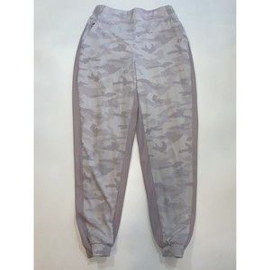 Athleta Brooklyn Pink Camo Lined Jogger Stretch Zip Pockets Women's Size 4